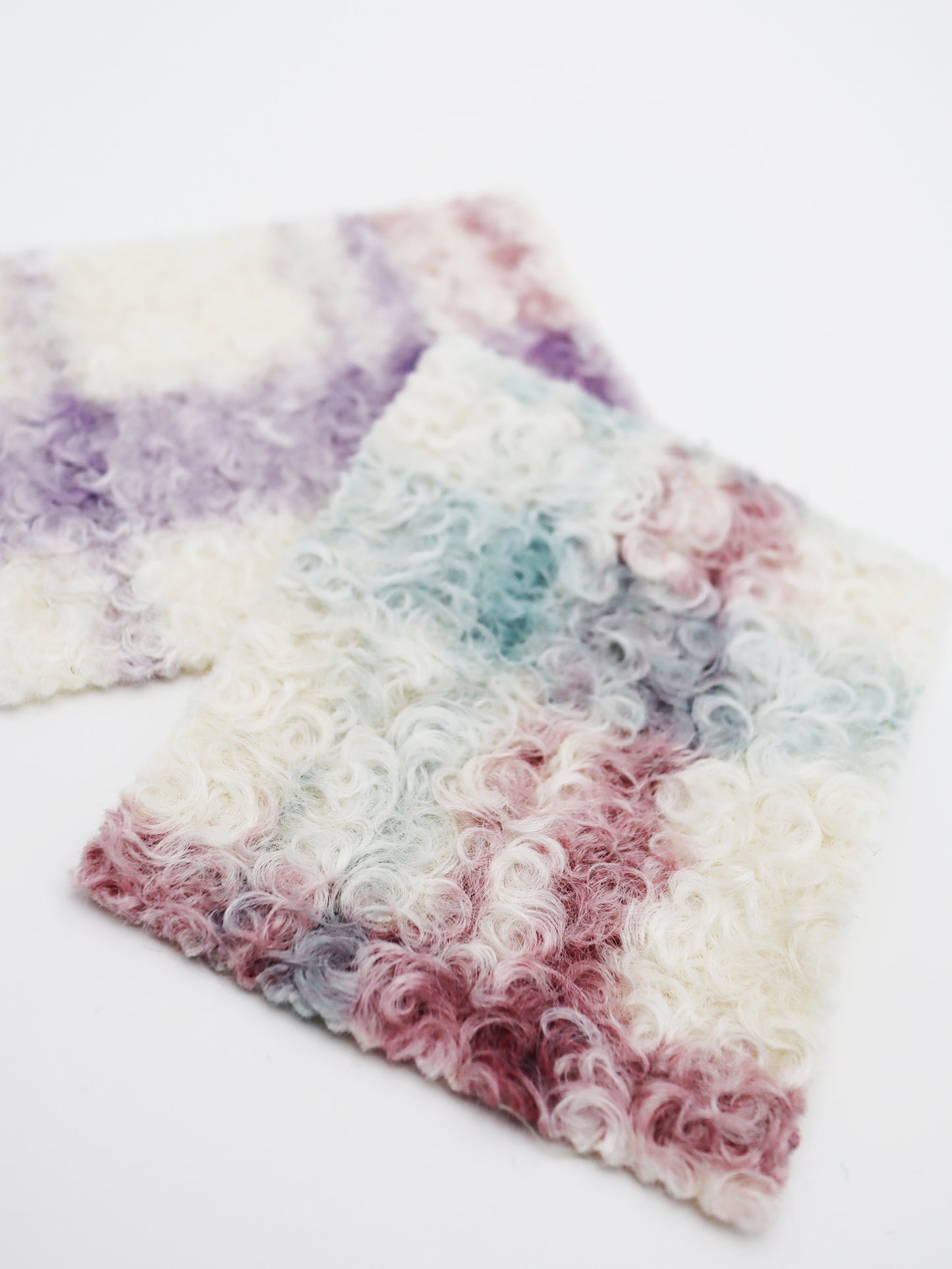 【25SS-156】くるくる起毛チェックニットメルトン　/0.5ｙあたり = ～1050円