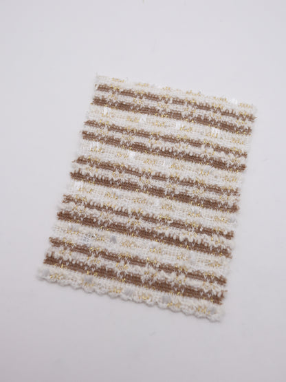 ストレッチ性あるツイード見えラメ糸入りニット生地【26SS-071】