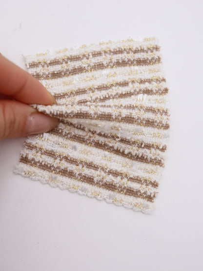 ストレッチ性あるツイード見えラメ糸入りニット生地【26SS-071】