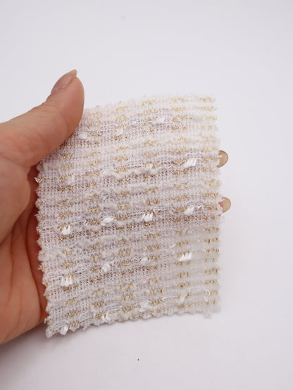 ストレッチ性あるツイード見えラメ糸入りニット生地【26SS-071】