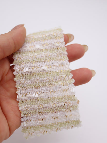 ストレッチ性あるツイード見えラメ糸入りニット生地【26SS-071】