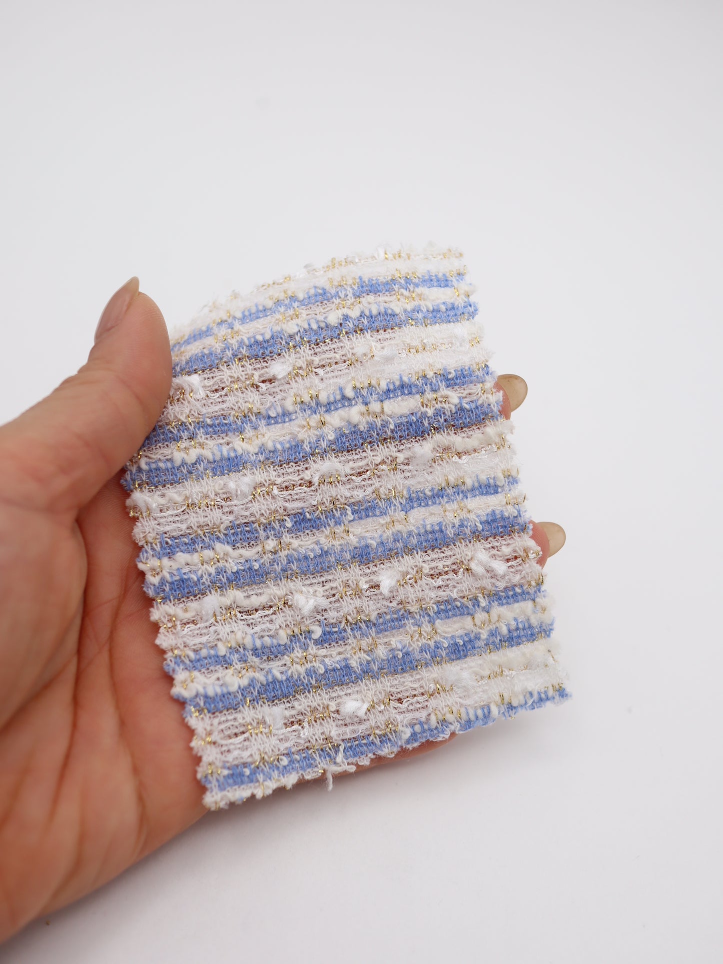 ストレッチ性あるツイード見えラメ糸入りニット生地【26SS-071】