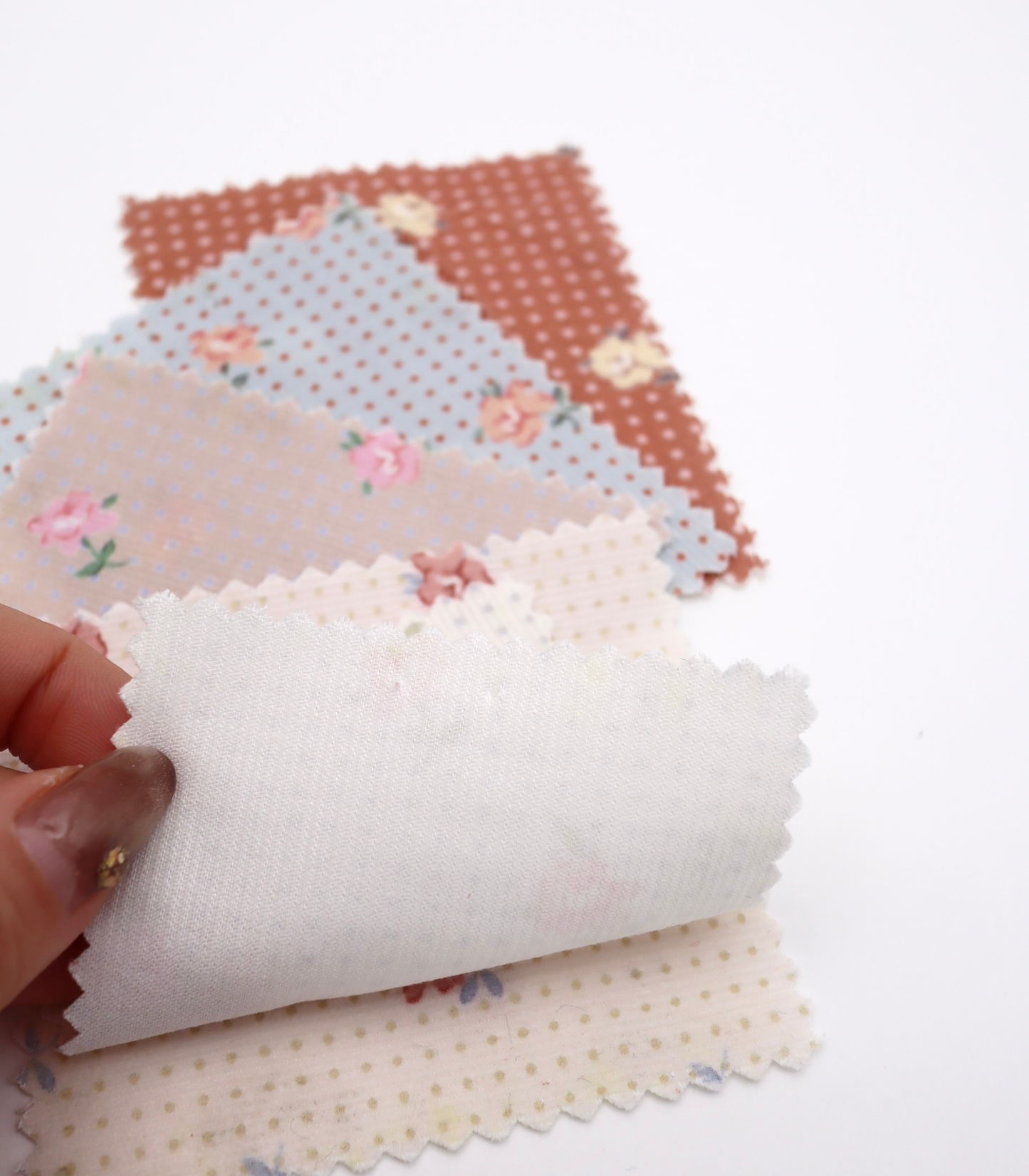 【25SS-114】ドット×ローズプリントコーデュロイ　/0.5ｙあたり=～835円