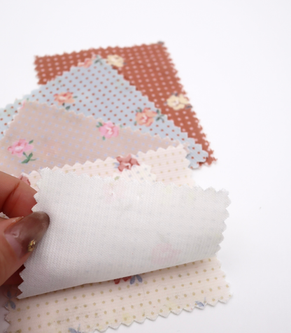 【25SS-114】ドット×ローズプリントコーデュロイ　/0.5ｙあたり=～835円