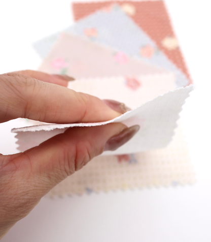 【25SS-114】ドット×ローズプリントコーデュロイ　/0.5ｙあたり=～835円