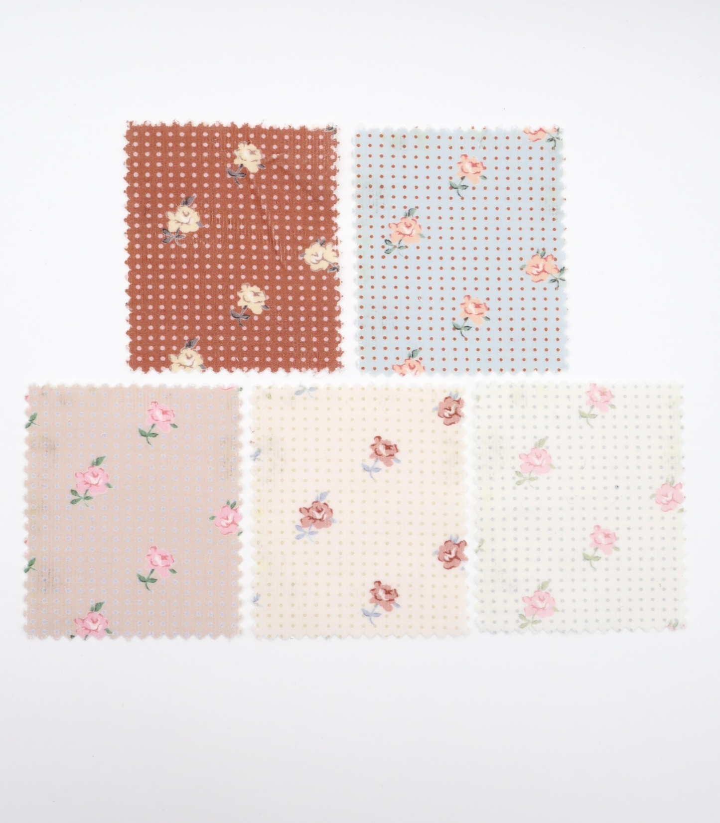 【25SS-114】ドット×ローズプリントコーデュロイ　/0.5ｙあたり=～835円