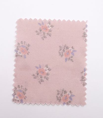 【25SS-118】小花柄プリントコーデュロイ　/0.5ｙあたり=～ 835円