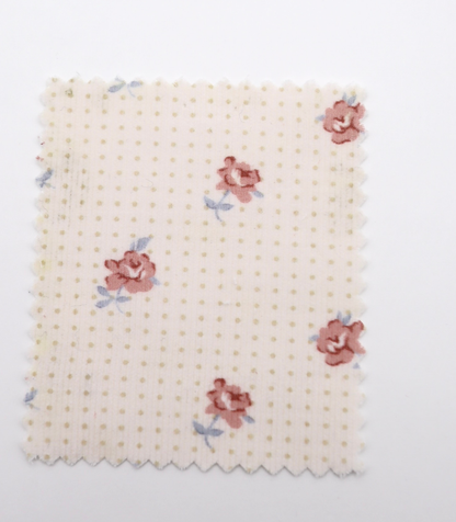 【25SS-114】ドット×ローズプリントコーデュロイ　/0.5ｙあたり=～835円