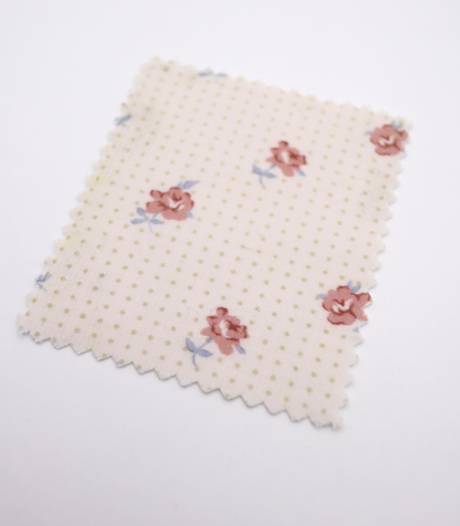 【25SS-114】ドット×ローズプリントコーデュロイ　/0.5ｙあたり=～835円