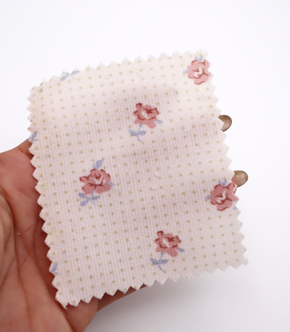 【25SS-114】ドット×ローズプリントコーデュロイ　/0.5ｙあたり=～835円