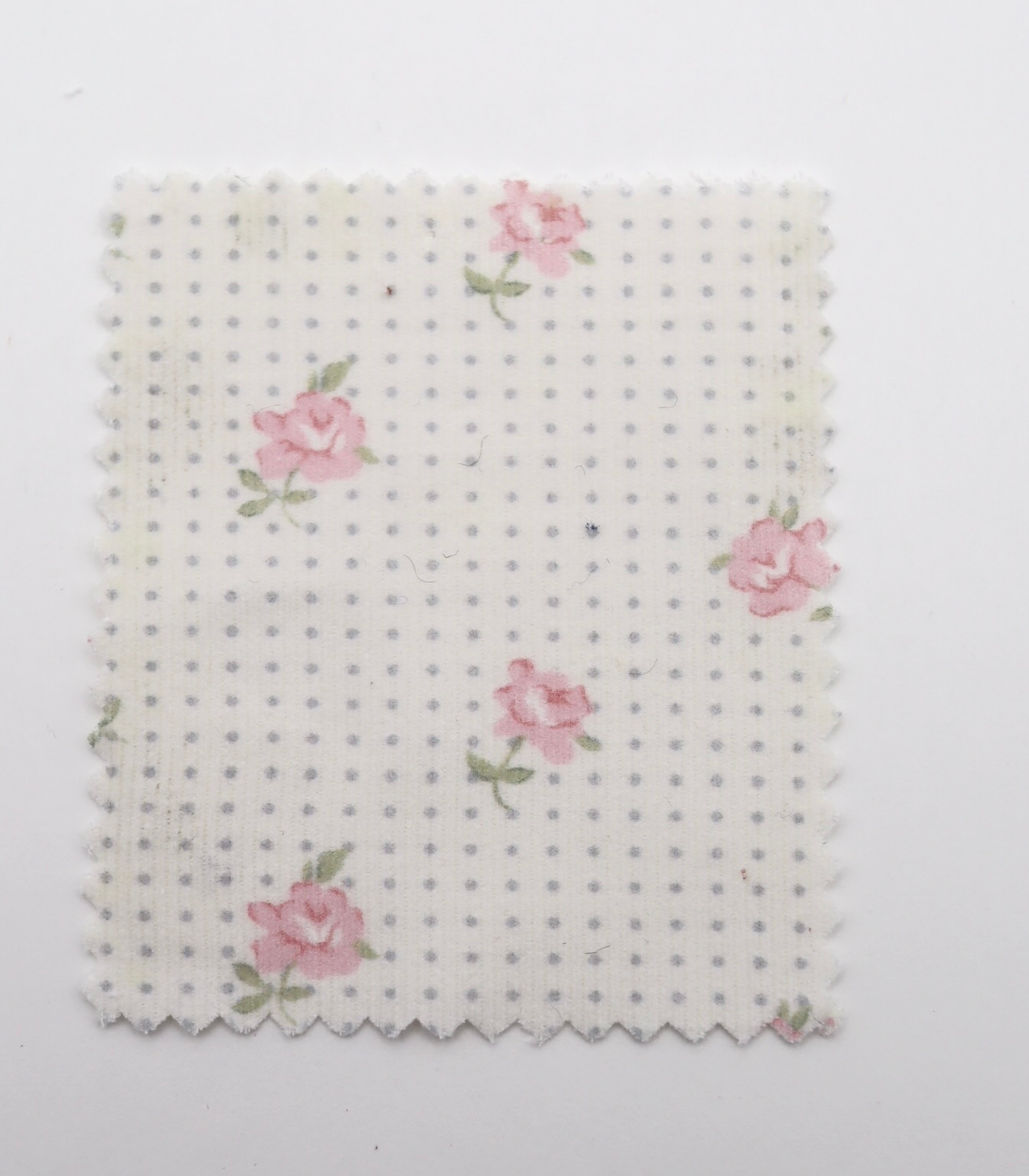 【25SS-114】ドット×ローズプリントコーデュロイ　/0.5ｙあたり=～835円