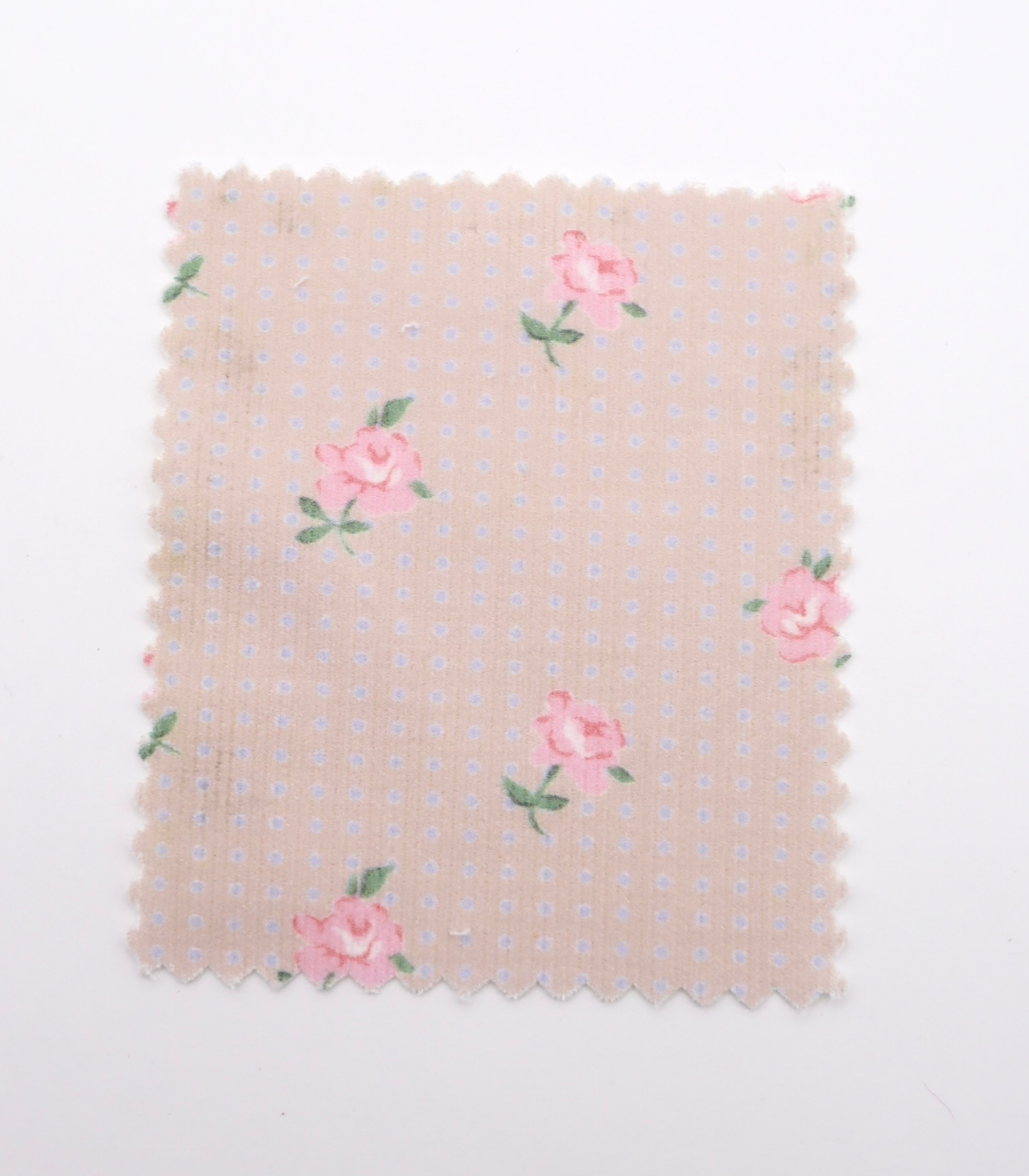 【25SS-114】ドット×ローズプリントコーデュロイ　/0.5ｙあたり=～835円