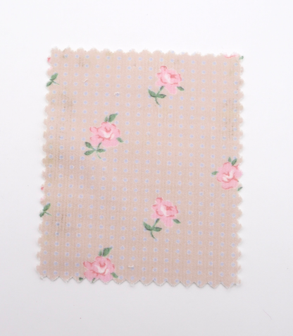 【25SS-114】ドット×ローズプリントコーデュロイ　/0.5ｙあたり=～835円