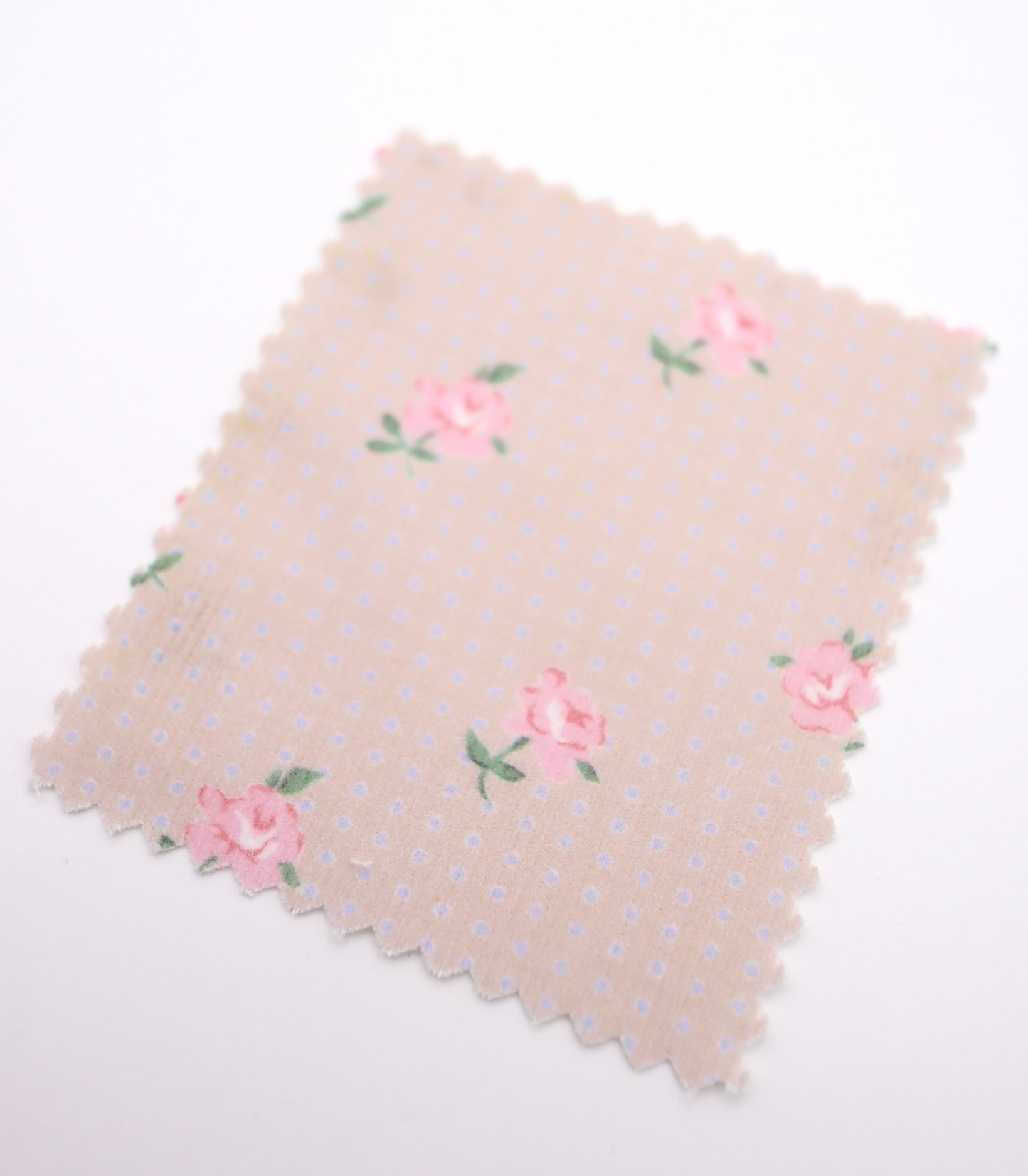 【25SS-114】ドット×ローズプリントコーデュロイ　/0.5ｙあたり=～835円