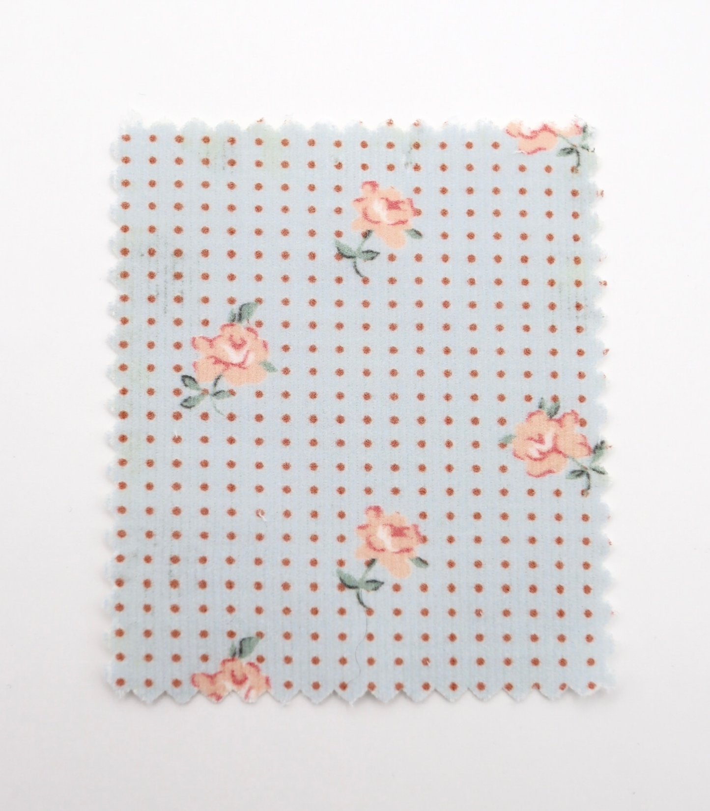 【25SS-114】ドット×ローズプリントコーデュロイ　/0.5ｙあたり=～835円