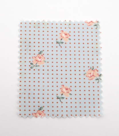 【25SS-114】ドット×ローズプリントコーデュロイ　/0.5ｙあたり=～835円