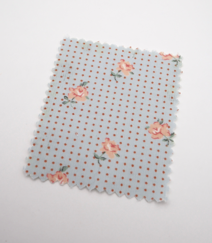 【25SS-114】ドット×ローズプリントコーデュロイ　/0.5ｙあたり=～835円