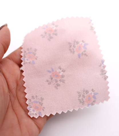 【25SS-118】小花柄プリントコーデュロイ　/0.5ｙあたり=～ 835円