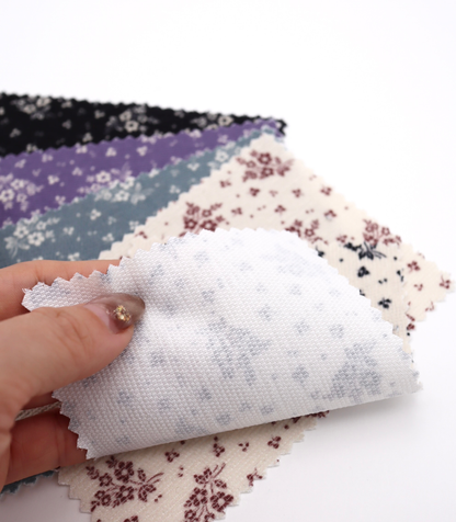 【25SS-125】小花柄シルエットプリントコーデュロイ　/0.5ｙあたり=～ 980円