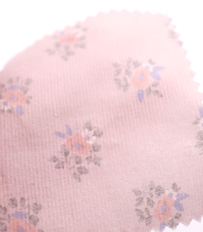 【25SS-118】小花柄プリントコーデュロイ　/0.5ｙあたり=～ 835円