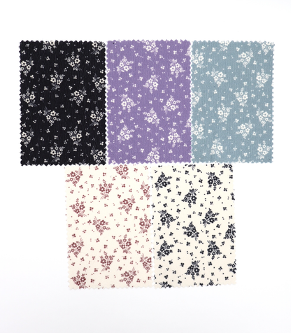 【25SS-125】小花柄シルエットプリントコーデュロイ　/0.5ｙあたり=～ 980円