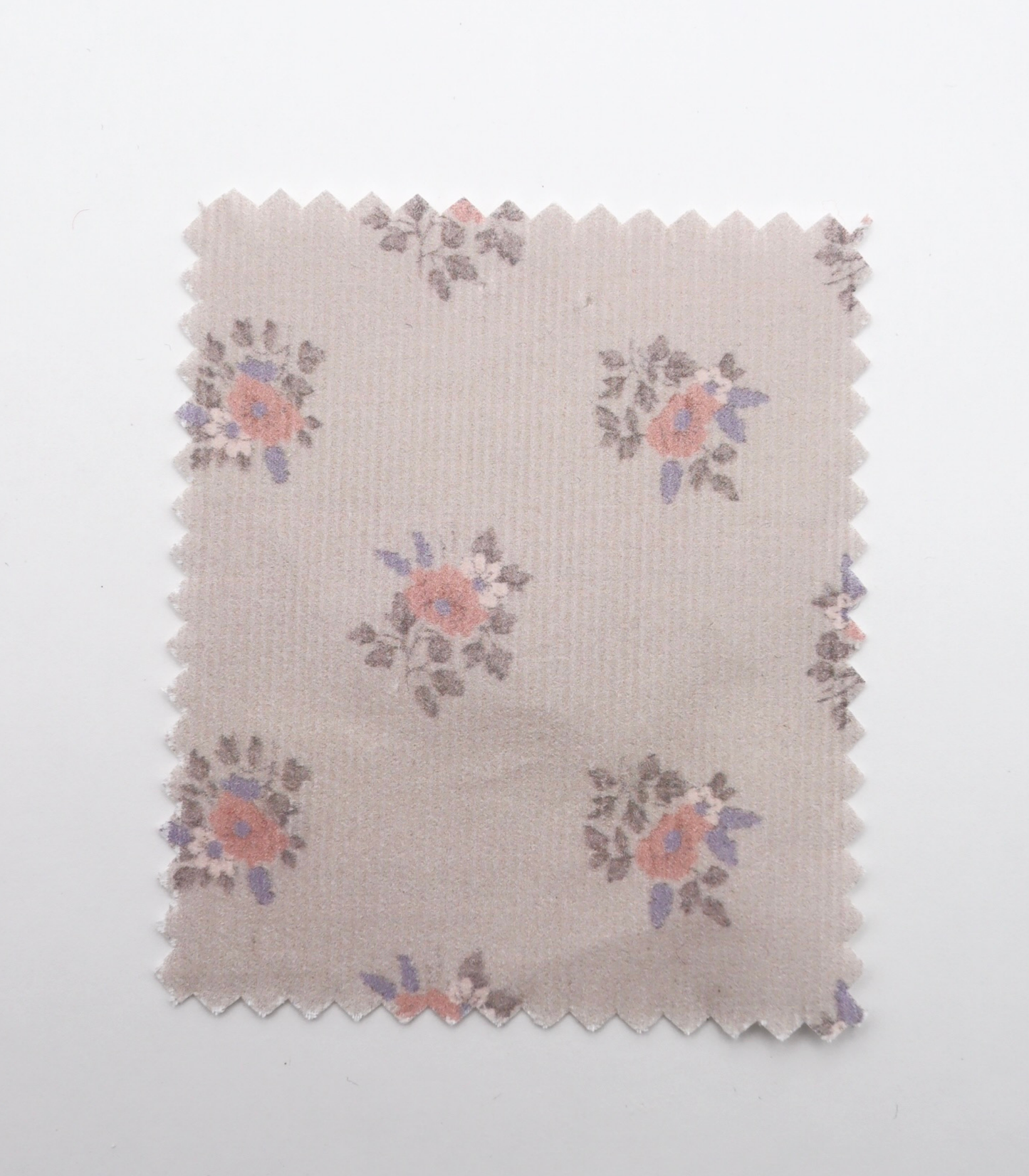 【25SS-118】小花柄プリントコーデュロイ　/0.5ｙあたり=～ 835円