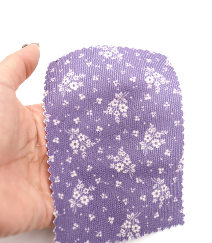 【25SS-125】小花柄シルエットプリントコーデュロイ　/0.5ｙあたり=～ 980円