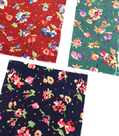 【25SS-131】小花柄プリントコーデュロイ　/0.5ｙあたり=～760円