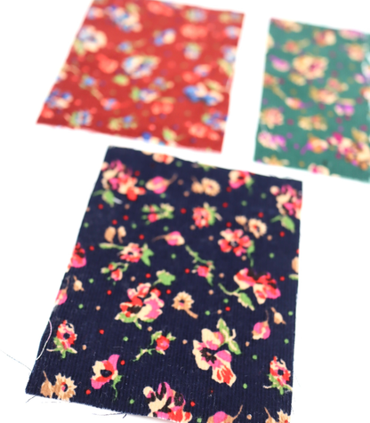 【25SS-131】小花柄プリントコーデュロイ　/0.5ｙあたり=～760円