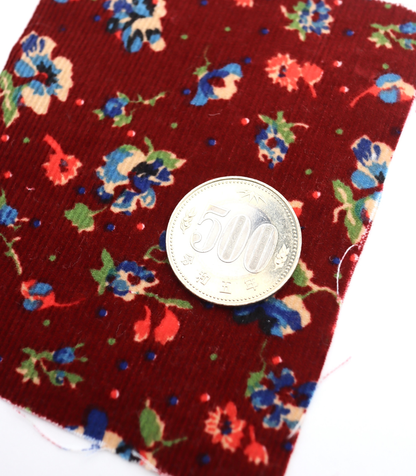 【25SS-131】小花柄プリントコーデュロイ　/0.5ｙあたり=～760円