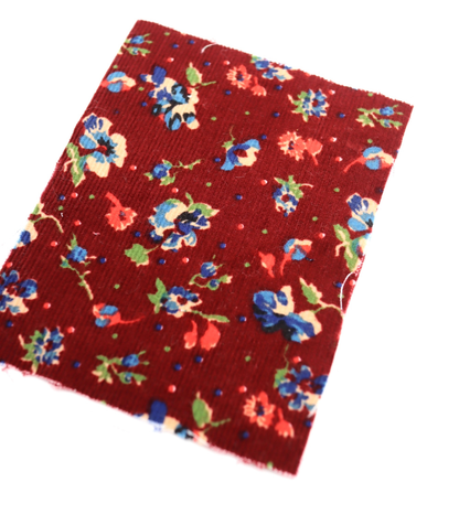 【25SS-131】小花柄プリントコーデュロイ　/0.5ｙあたり=～760円