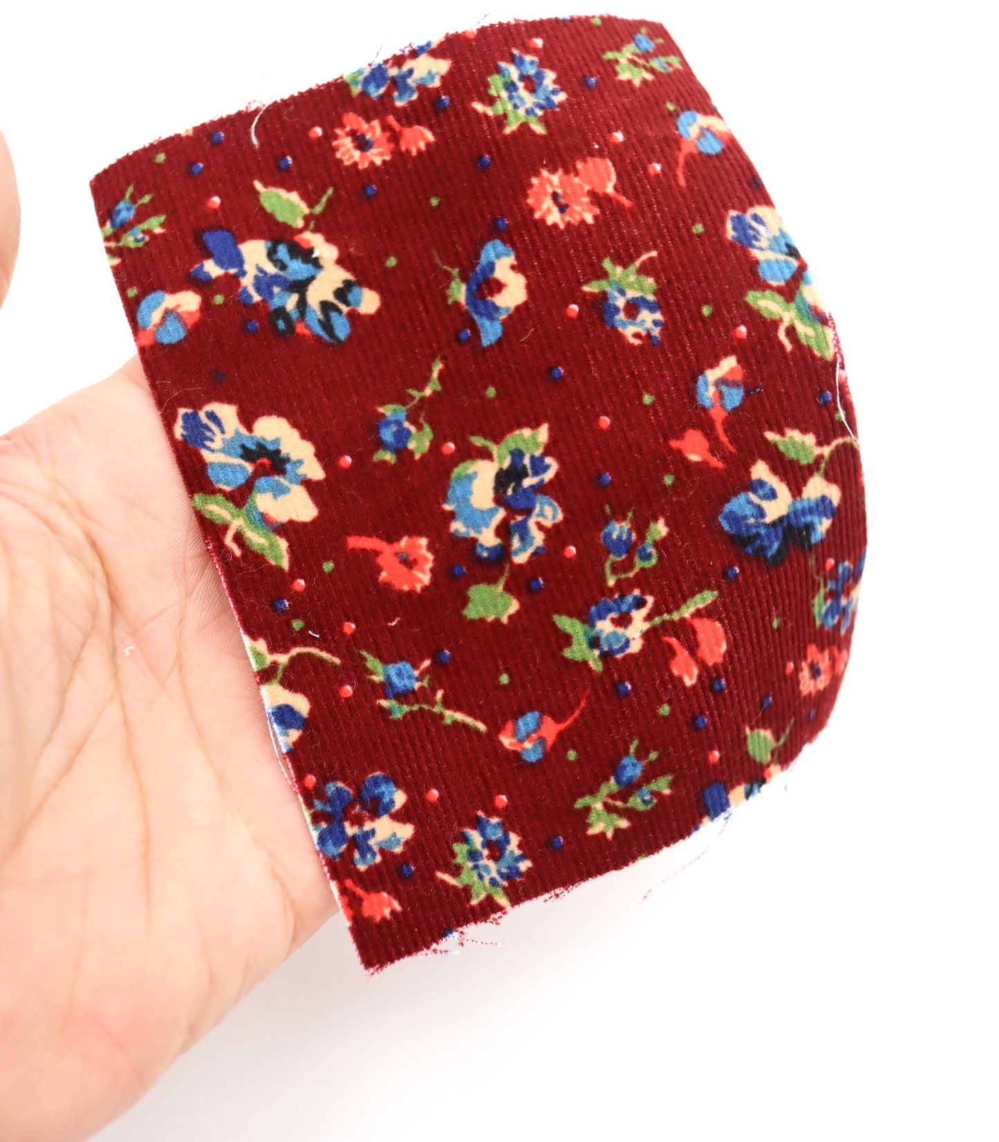 【25SS-131】小花柄プリントコーデュロイ　/0.5ｙあたり=～760円