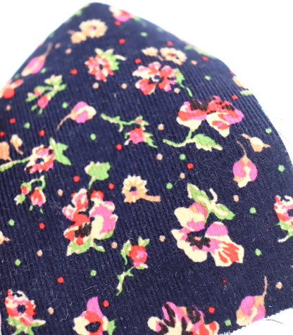 【25SS-131】小花柄プリントコーデュロイ　/0.5ｙあたり=～760円