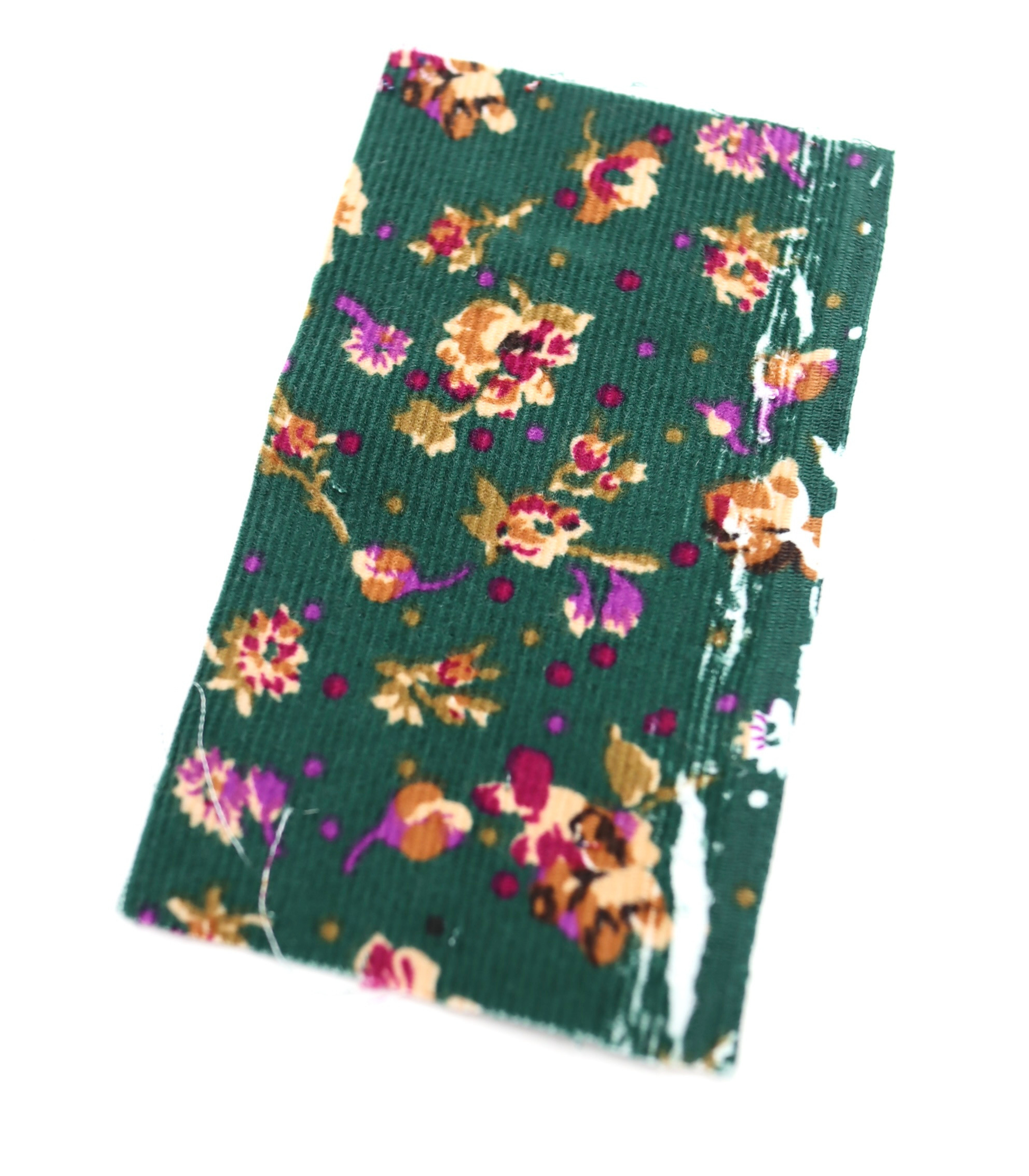 韓国生地　東大門市場生地　小花柄プリントコーデュロイ　秋冬素材