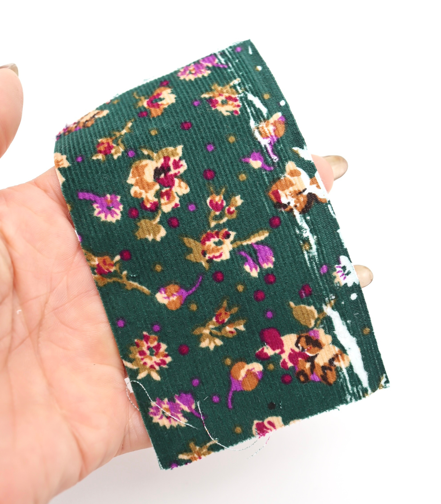 【25SS-131】小花柄プリントコーデュロイ　/0.5ｙあたり=～760円