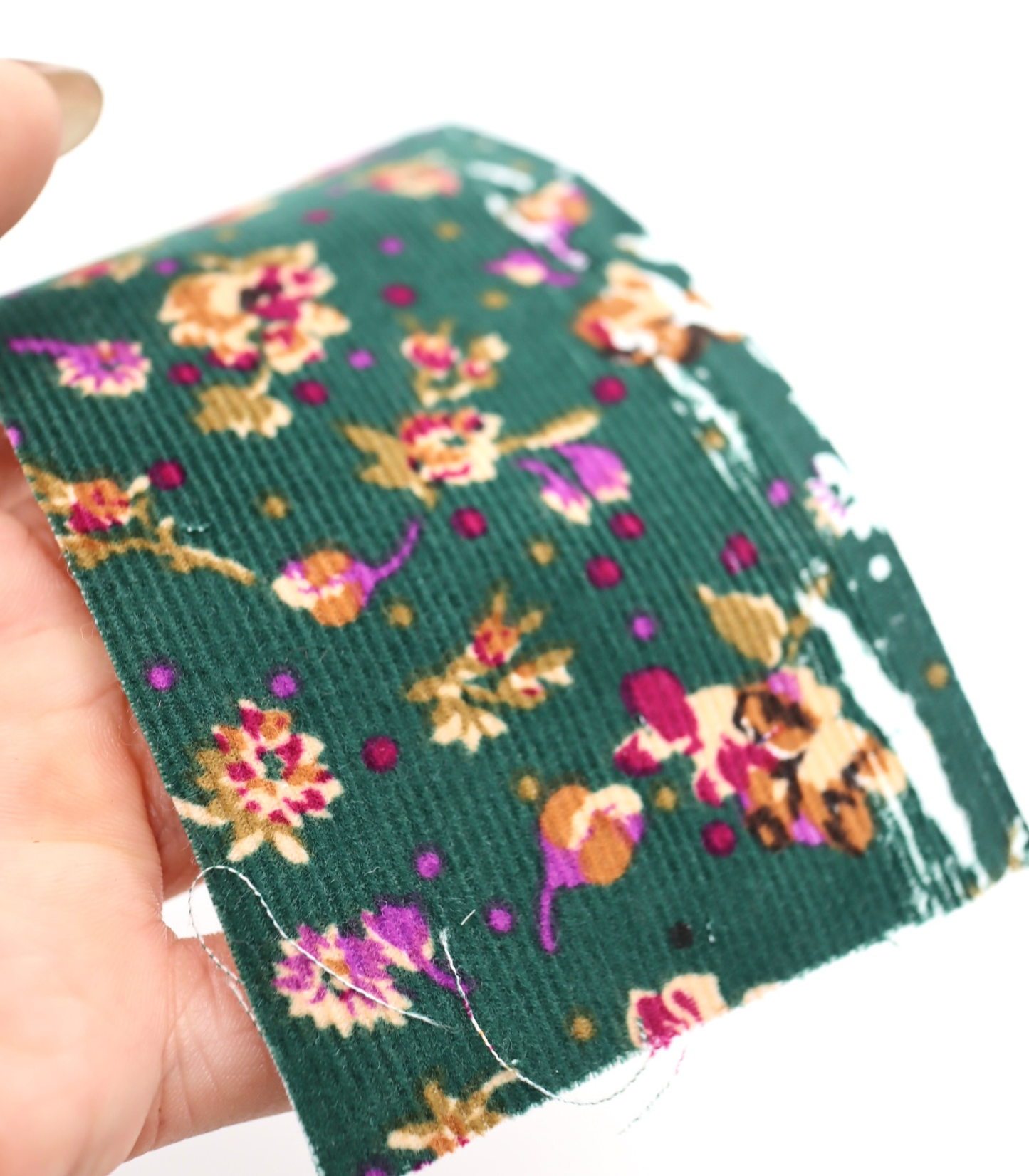 【25SS-131】小花柄プリントコーデュロイ　/0.5ｙあたり=～760円