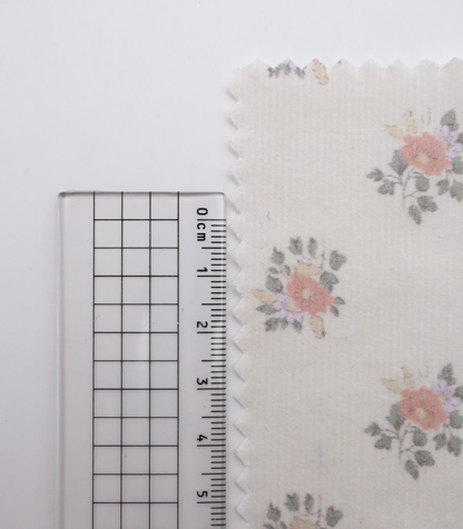 【25SS-118】小花柄プリントコーデュロイ　/0.5ｙあたり=～ 835円