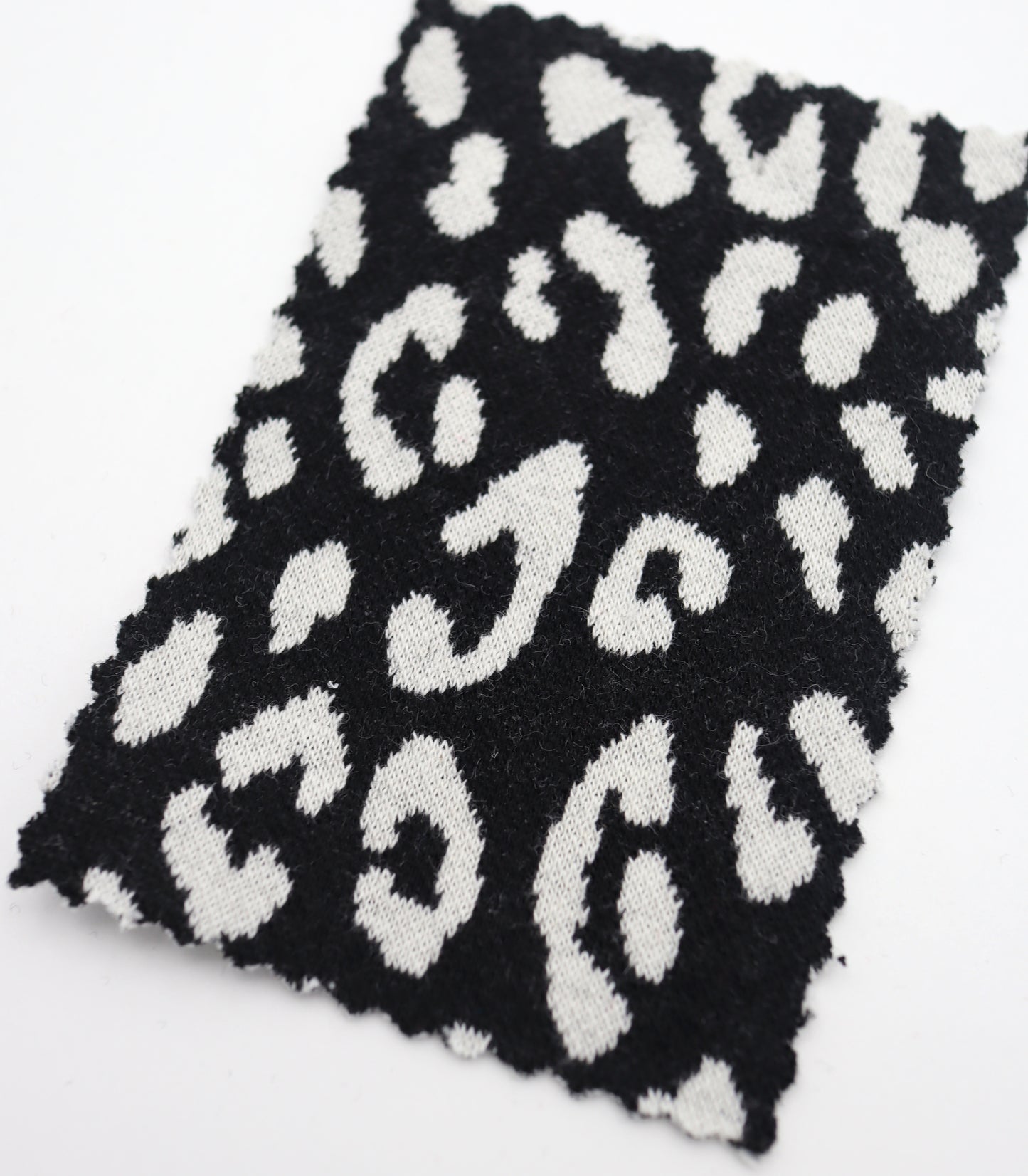 【25SS-359】ヒョウ柄ジャガード二重織りニット　/0.5ｙあたり = ～ 880円