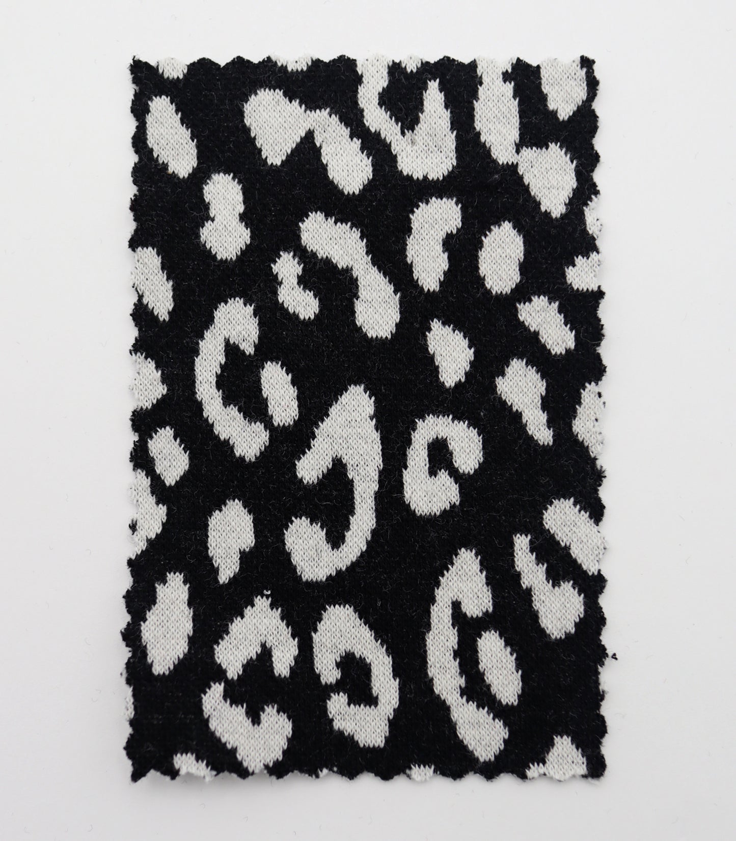 【25SS-359】ヒョウ柄ジャガード二重織りニット　/0.5ｙあたり = ～ 880円