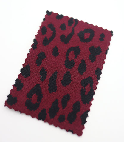 【25SS-359】ヒョウ柄ジャガード二重織りニット　/0.5ｙあたり = ～ 880円