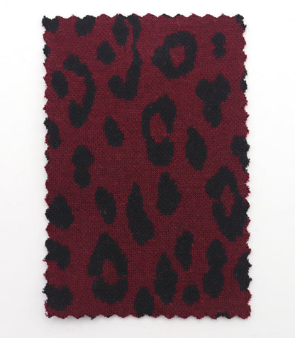 【25SS-359】ヒョウ柄ジャガード二重織りニット　/0.5ｙあたり = ～ 880円