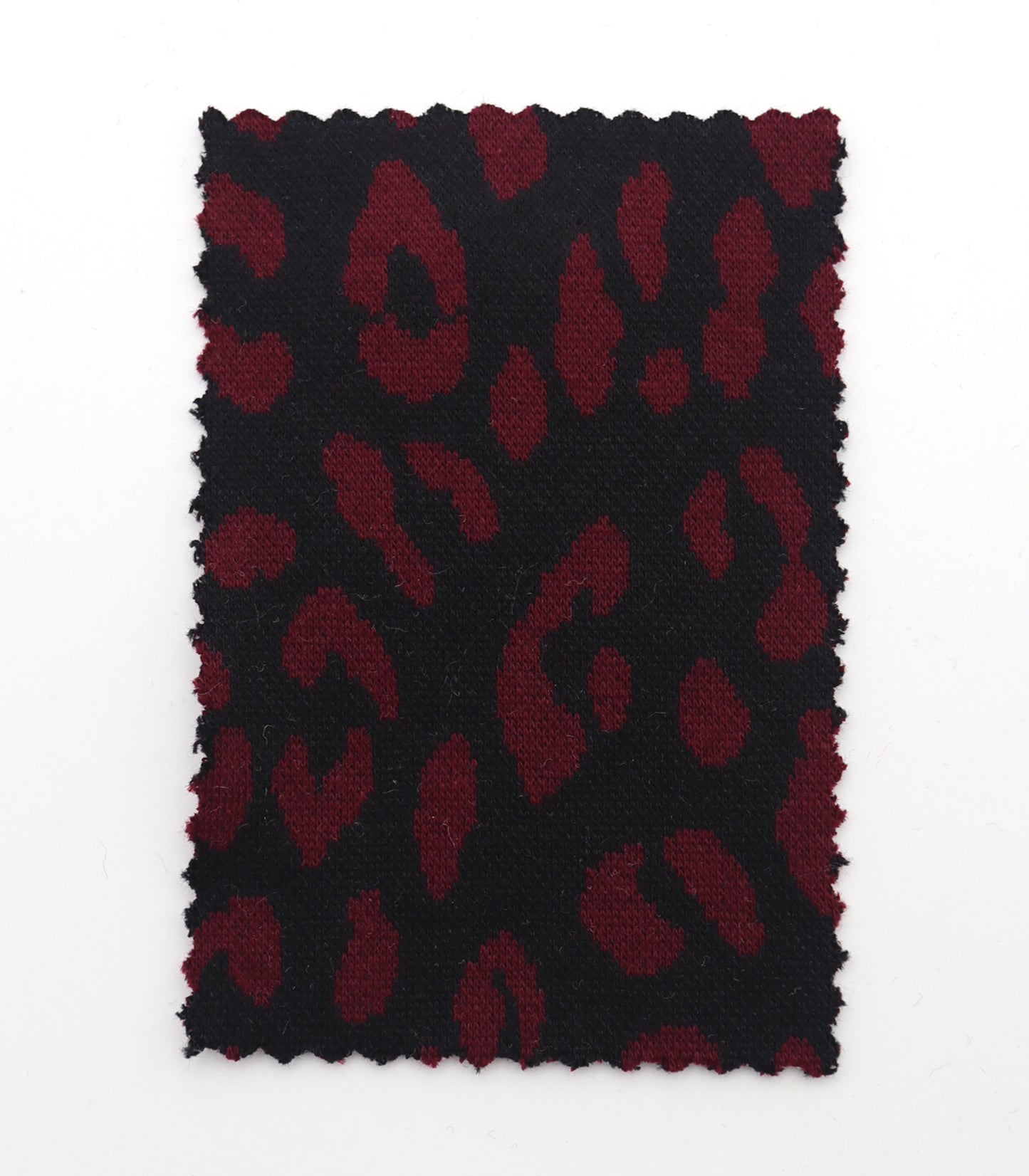 【25SS-359】ヒョウ柄ジャガード二重織りニット　/0.5ｙあたり = ～ 880円