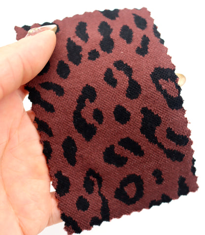 【25SS-359】ヒョウ柄ジャガード二重織りニット　/0.5ｙあたり = ～ 880円