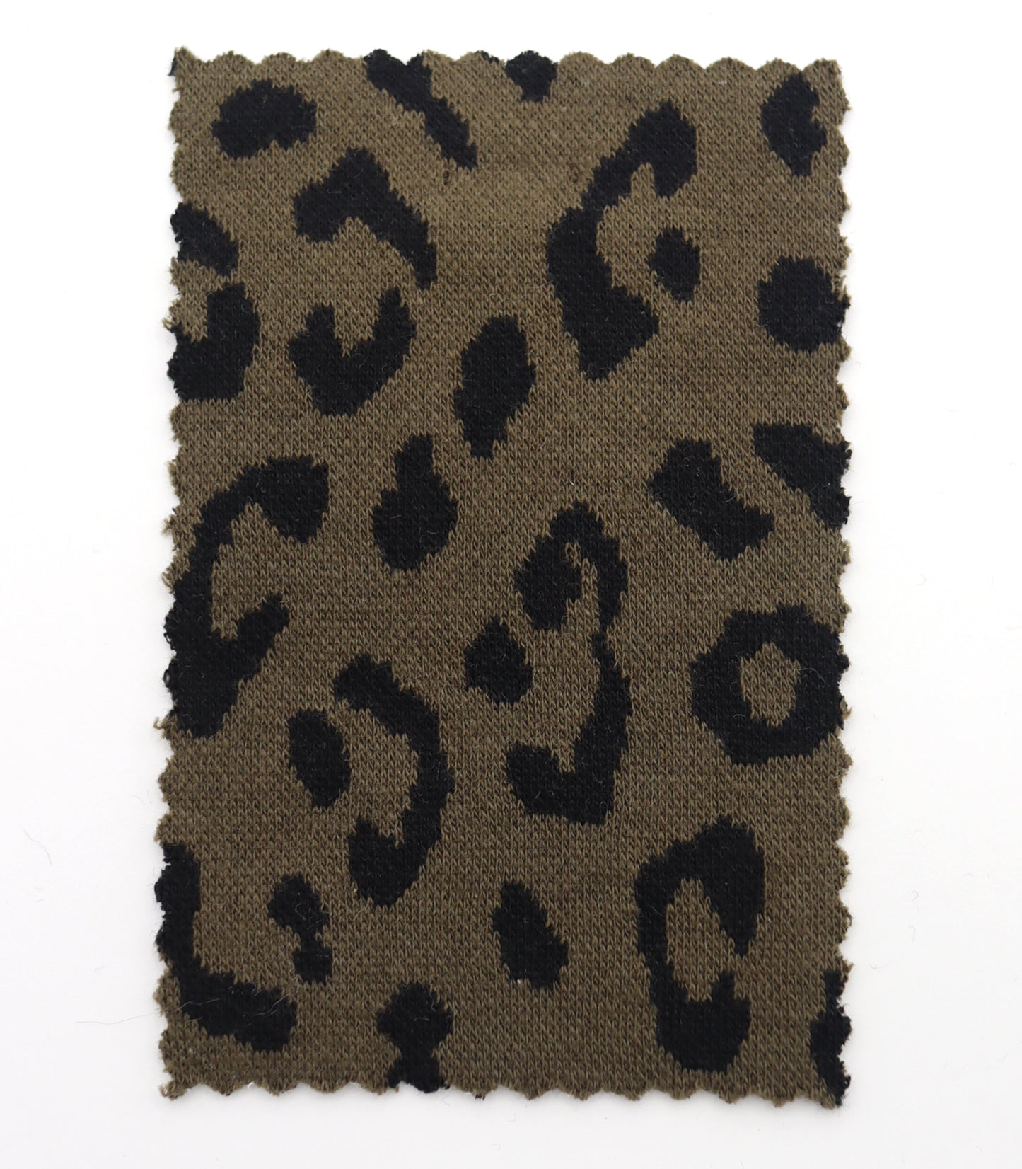 【25SS-359】ヒョウ柄ジャガード二重織りニット　/0.5ｙあたり = ～ 880円