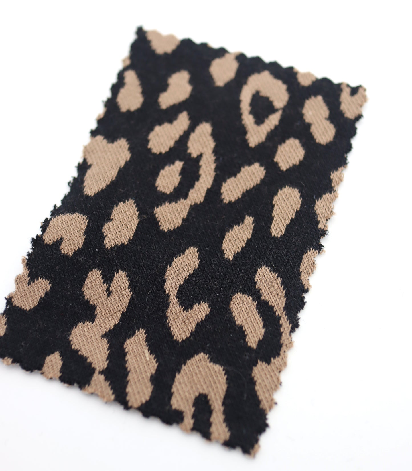 【25SS-359】ヒョウ柄ジャガード二重織りニット　/0.5ｙあたり = ～ 880円