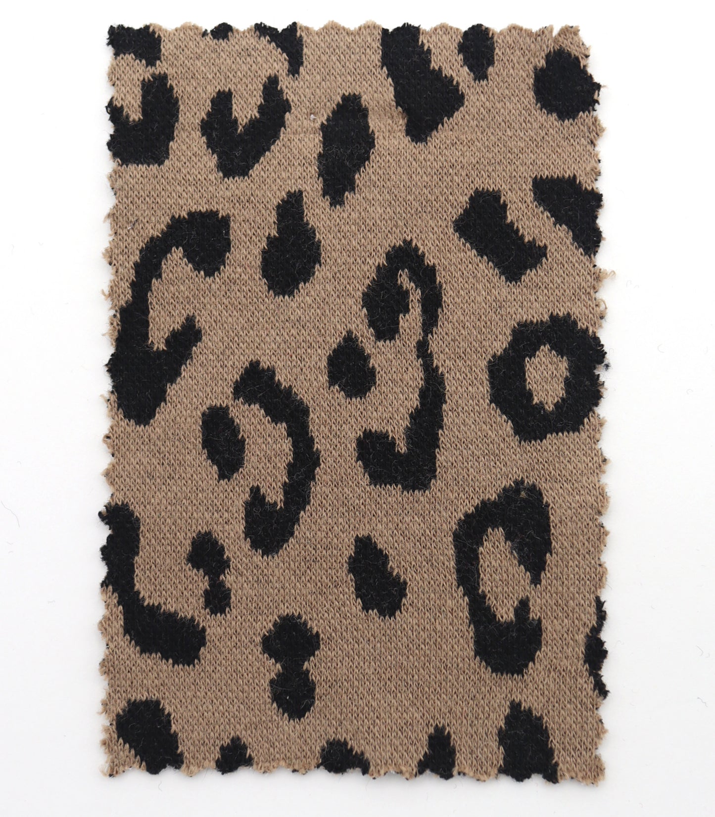 【25SS-359】ヒョウ柄ジャガード二重織りニット　/0.5ｙあたり = ～ 880円