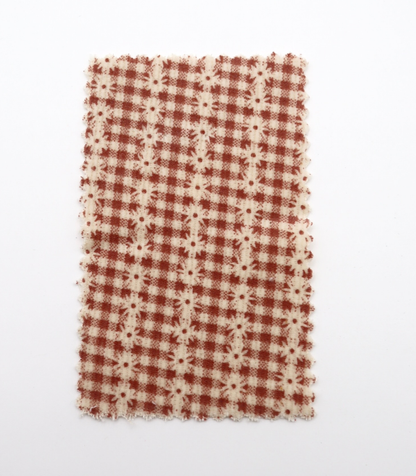 【25SS-129】小花ストライプ×ギンガムチェックプリントコーデュロイ　/0.5ｙあたり=～860円