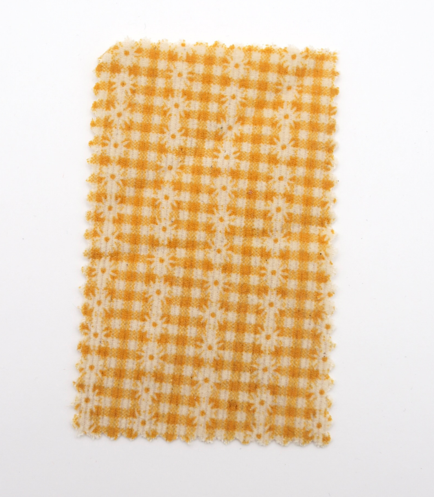 【25SS-129】小花ストライプ×ギンガムチェックプリントコーデュロイ　/0.5ｙあたり=～860円