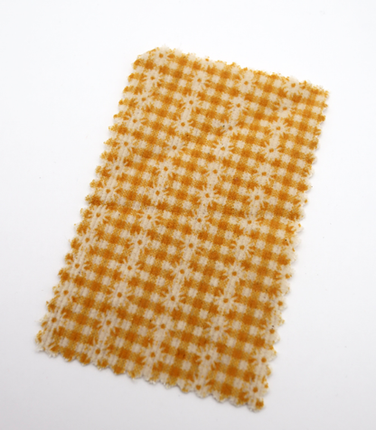 【25SS-129】小花ストライプ×ギンガムチェックプリントコーデュロイ　/0.5ｙあたり=～860円