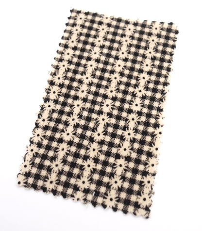 【25SS-129】小花ストライプ×ギンガムチェックプリントコーデュロイ　/0.5ｙあたり=～860円